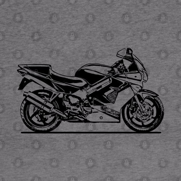 VFR800 Motorcycle Sketch Art by DemangDesign